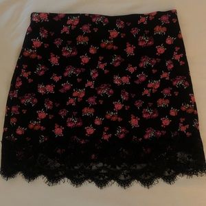 floral mini skirt